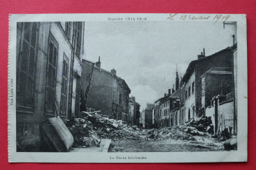 Ansichtskarte AK Marne 1919 Strassenansicht Zerstörung Trümmer WKI  Frankreich France 51 Marne